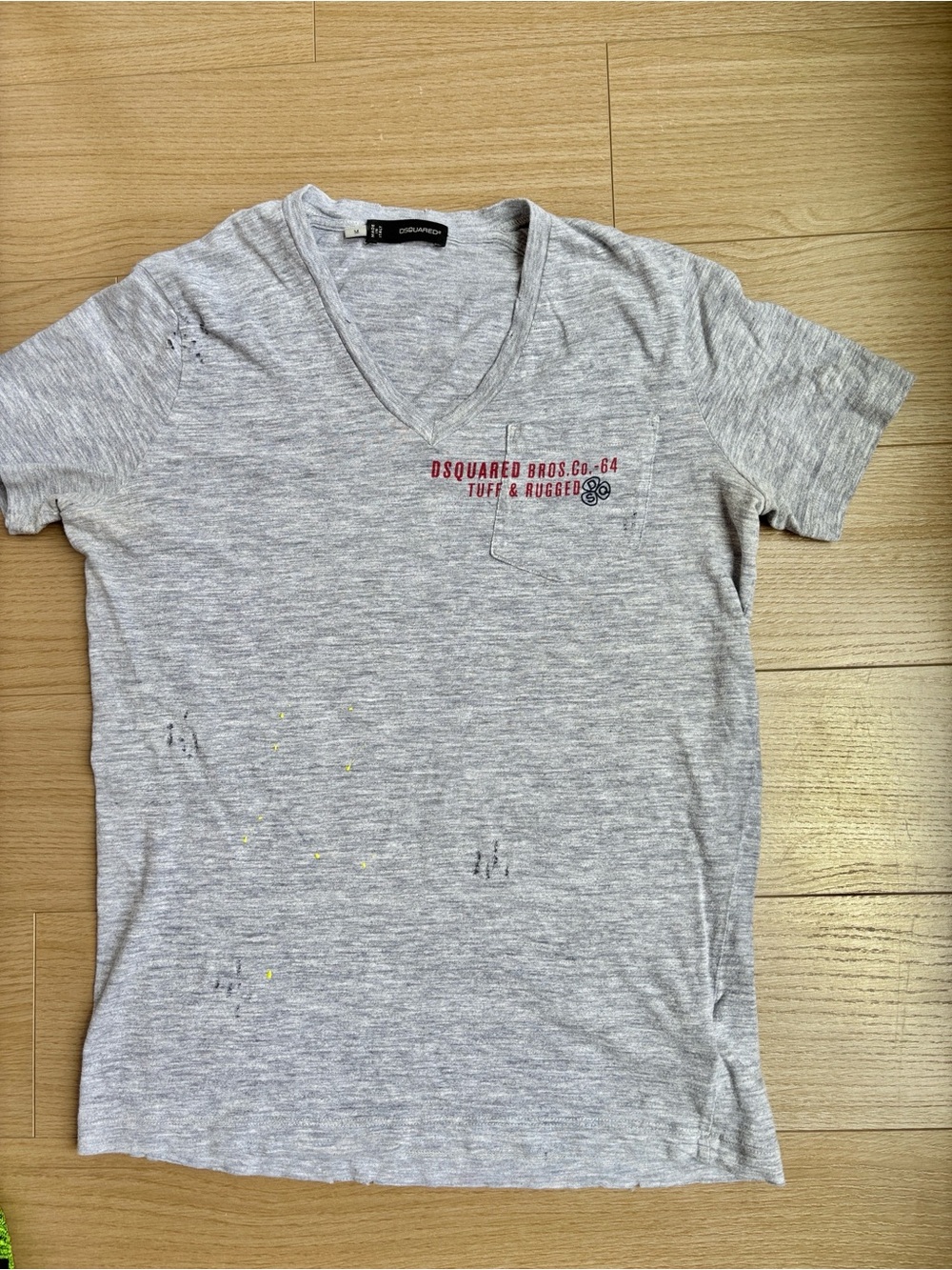 DSQUARED2 Distressed-effect scribble T-shirt Grey